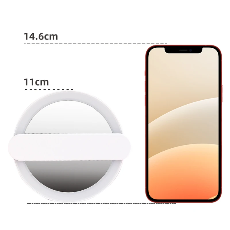 

Ultra-thin back magnet rotary switch handheld LED mini anti-fog mirror soft light eye protection compact portable vanity lamp