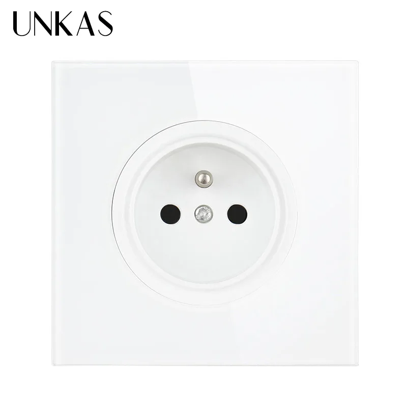 Настенная розетка UNKAS с заземлением 86 х мм | Обустройство дома