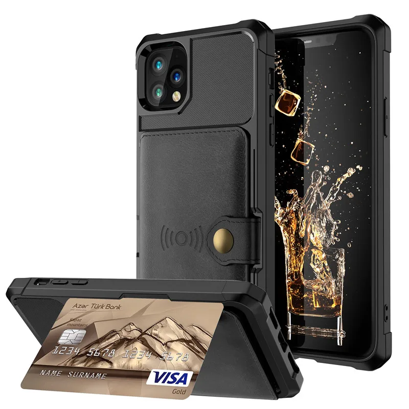 Премиальный кожаный чехол-книжка чехол для iPhone 11/XI XS Max XR 6 7 8 Plus TPU противоударный чехол для телефона Беспроводная зарядка автомобильный Магнитный чехол