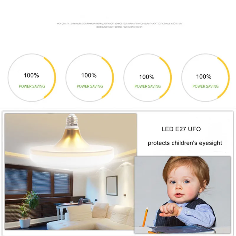 e27 power led bulb light 15w 20w 30w 40w 50w 60w lampada ampoule bombilla ufo table lamp spot light for home house living room free global shipping