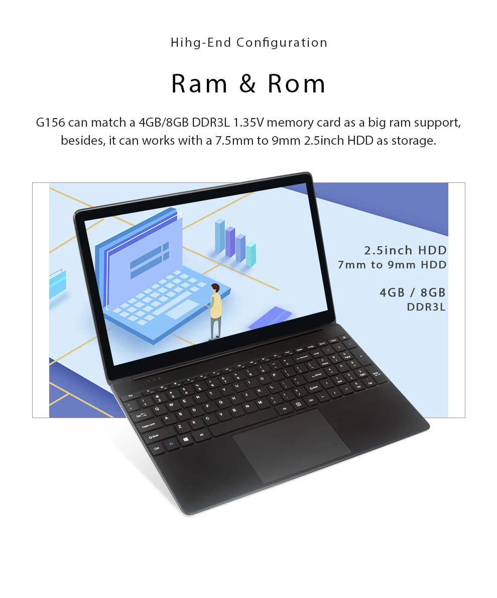 Ноутбук 15,6 дюймов 8G ram 64GB SSD 500G 1000G 2000GB HDD Intel quad core Windows10 система ноутбук для школы офиса домашнего компьютера
