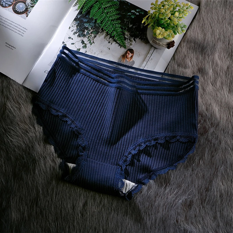 BZEL Лидер продаж Женские трусики модное Полосатое кружевное белье! Нижнее белье