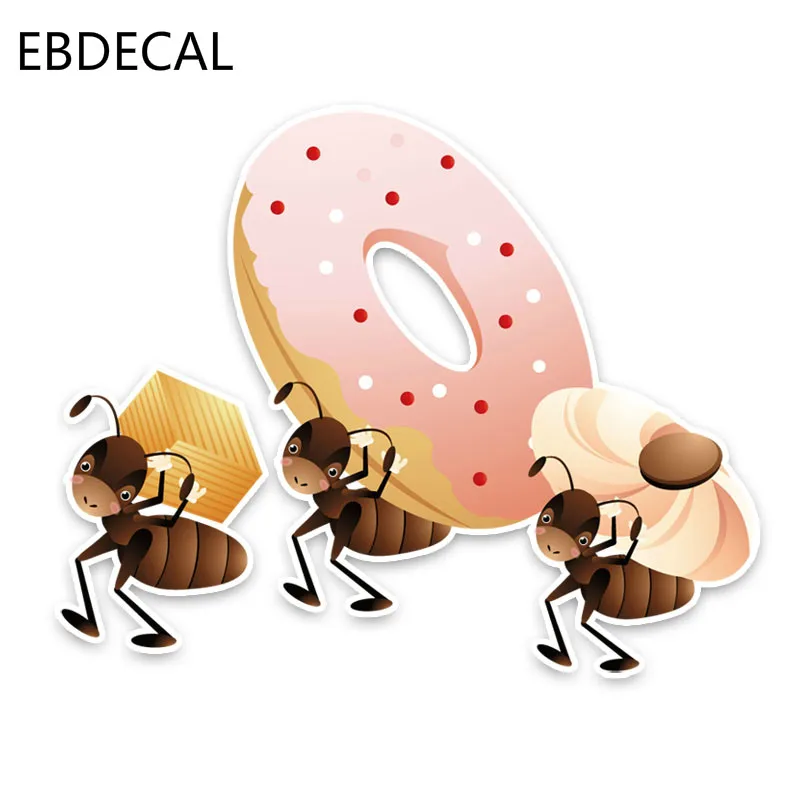 Ebdeckle пончики муравьи машина бампер окно настенные переводные наклейки для