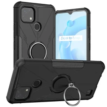 Full Cover For Oppo Realme C21 Case Armor PC Magnetic Suction Stand Bumper Case For Oppo Realme C21 Case For Realme C21 6.5 inch