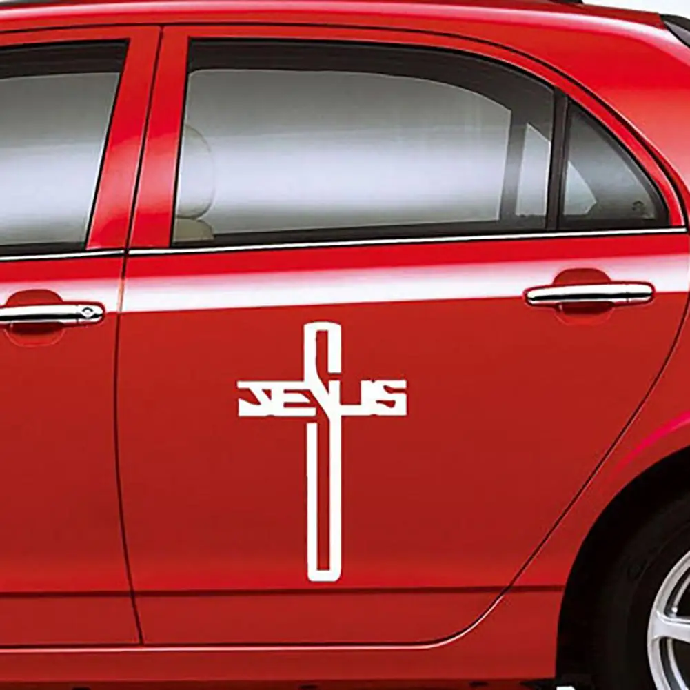 Стикер на окна автомобиля Jesus Cross виниловая переводная наклейка для ноутбука