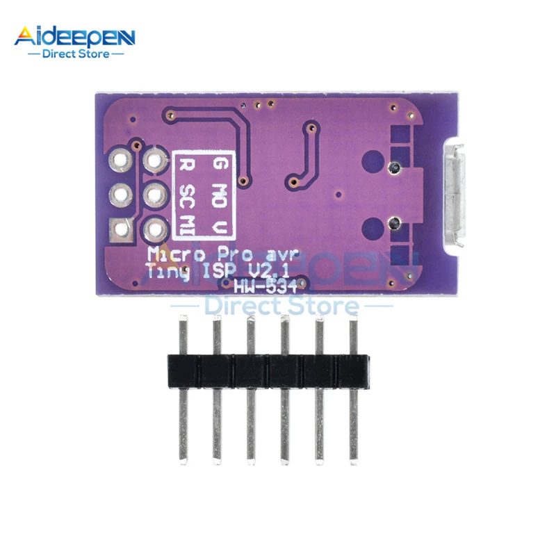 Миниатюрный AVR ISP ATtiny44 ATTiny45 85 программатор с Micro USB модуль для Arduino IDE загрузчик