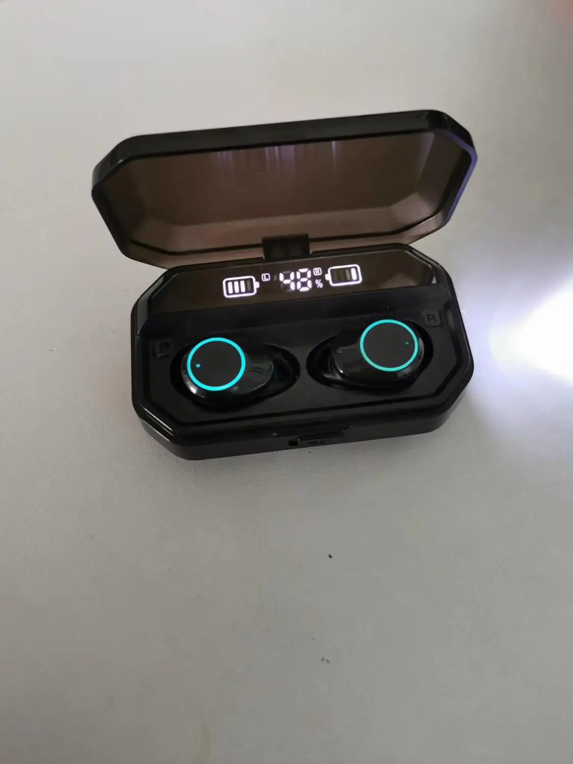 T19 цифровой дисплей мини невидимый TWS Bluetooth гарнитура с зарядным отсеком двойной