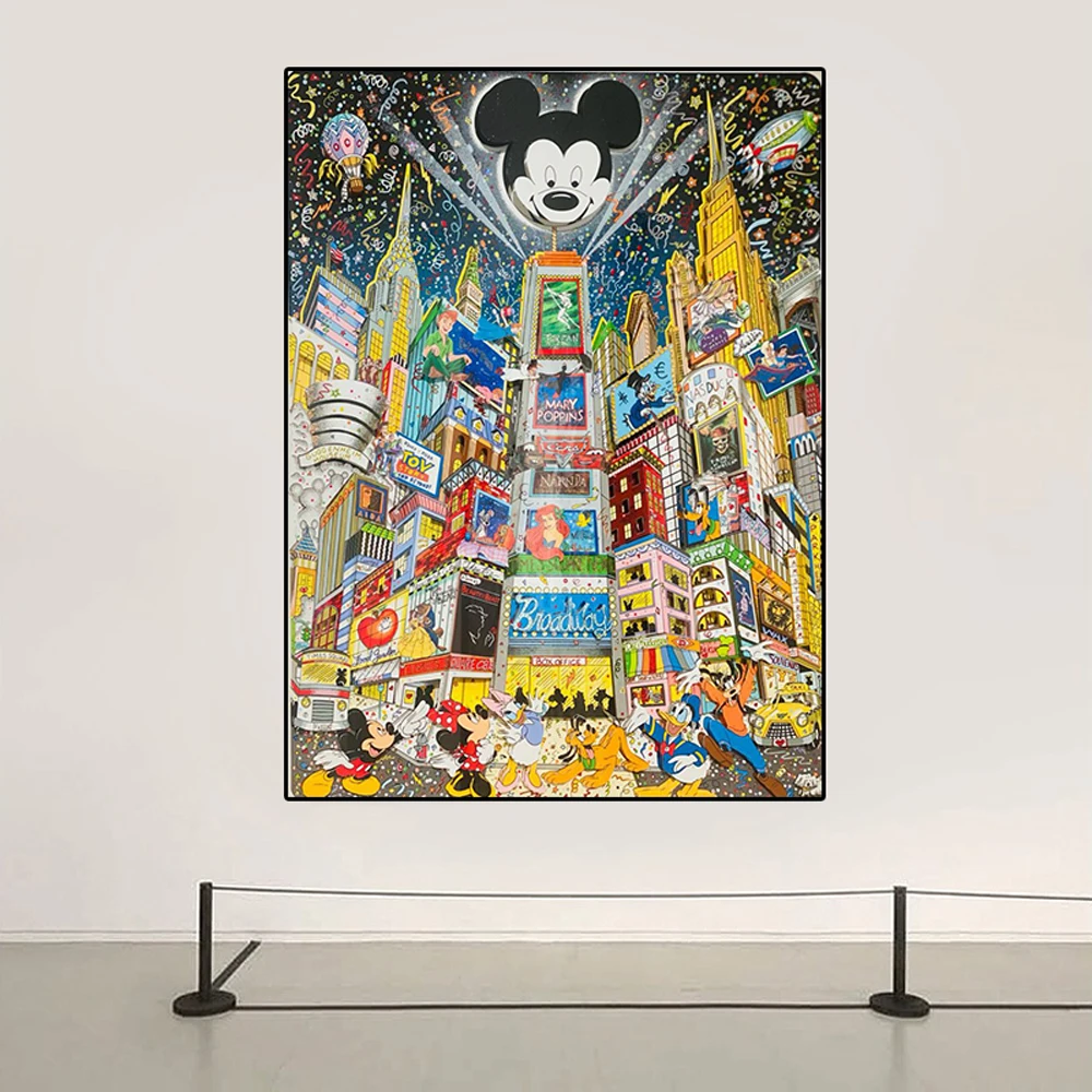 

Disney Cartoon Mickey Mouse Graffiti Canvas Painting Toy Story Poster And Print Wall Art Living Princess Room Home Decoration