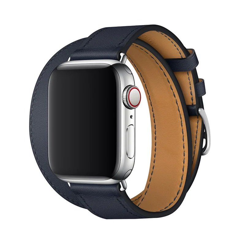 5 Кожаный ремешок для apple watch band 42 мм 38 мм iWatch band 44 мм 40 мм двойной походный браслет ремешок для часов apple watch 4 3 21 аксессуары - Цвет ремешка: 5
