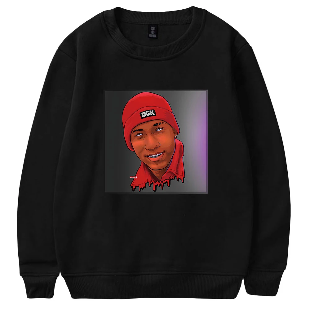 

2021 Толстовка Hopsin с круглым вырезом и 2D принтом в стиле Харадзюку