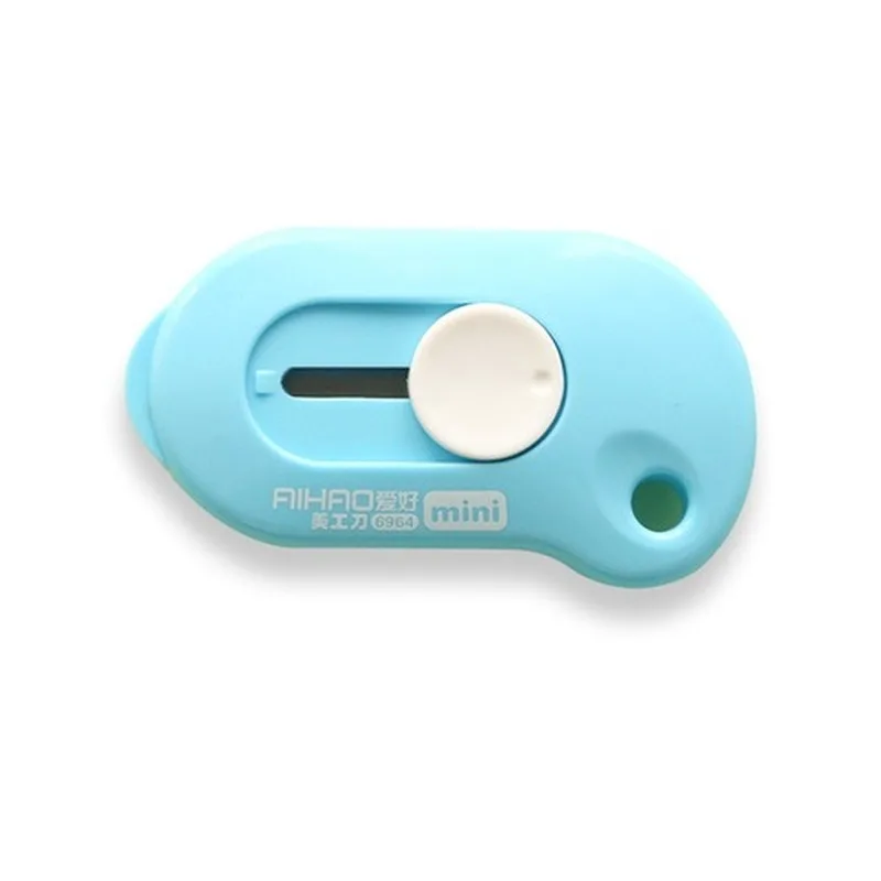 

1PCS Kawaii Solid Color Mini Utility Knife Portable Cutter Cutting Paper Letter Opener Office School Stationery Art Tools Supply