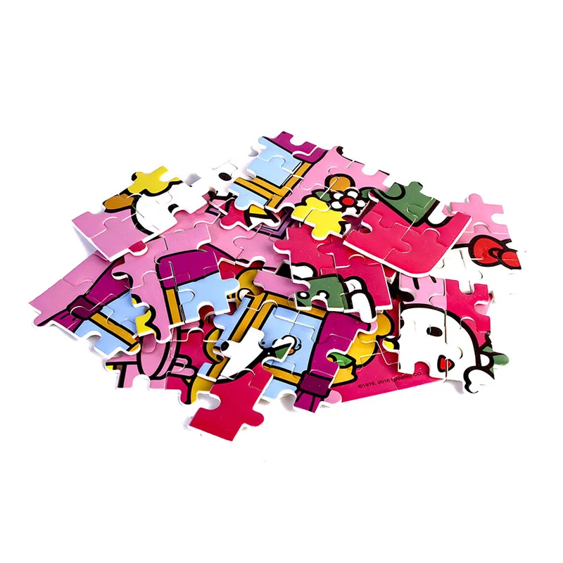 Пазлы hello kitty, 100 деталей, блестящие Пазлы для детей, Обучающие Развивающие пазлы, игрушки, рождественские подарки