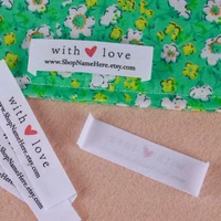 text custom personalised cotton fabric end fold labels fabric tags sewing labels name labelsmd1169