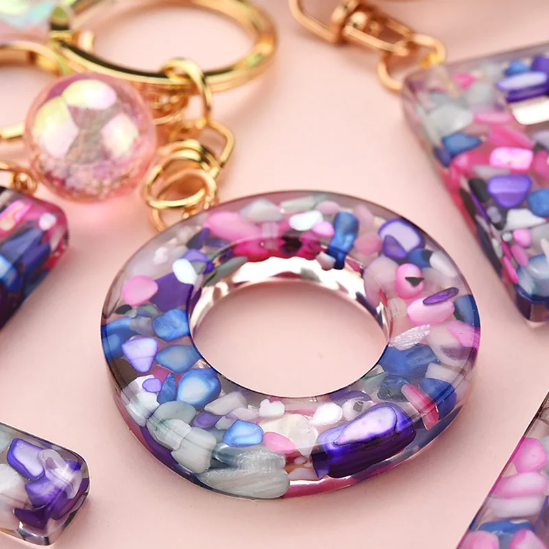 Брелок для ключей Женский милый разноцветный брелок с надписью A-Z из смолы