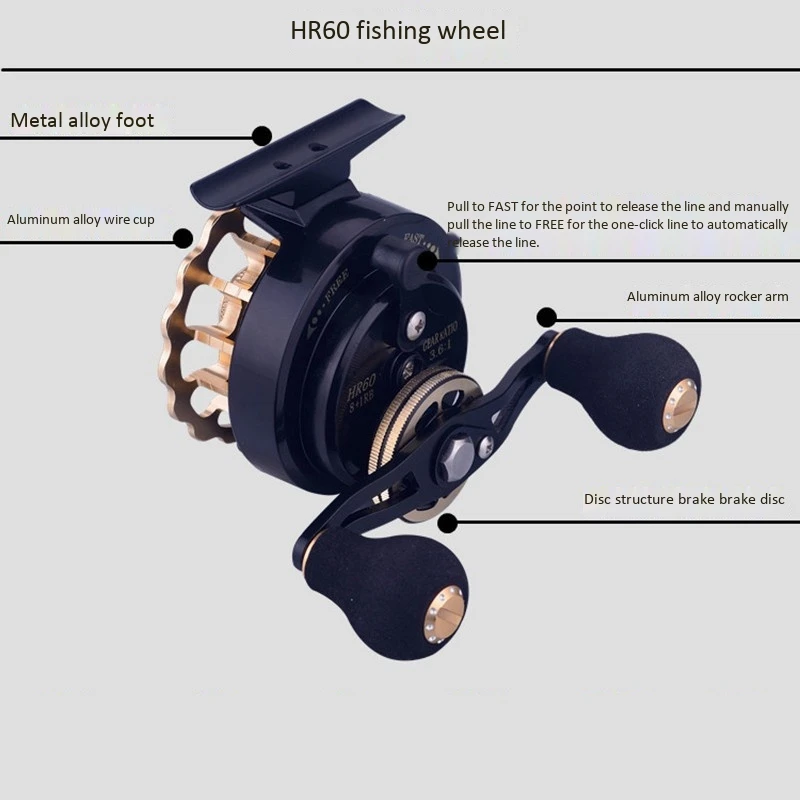 ABZB-рыболовное колесо свинцовое металлическая катушка рыболовное 60