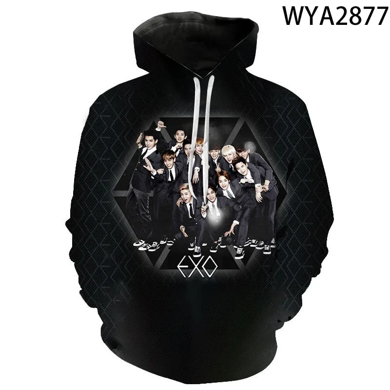 

2020 New Hoodies EXO Men Women Children Sweatshirts 3D Printed Boy Girl Streetwear Fashion Casual Hooded Pullover Coat