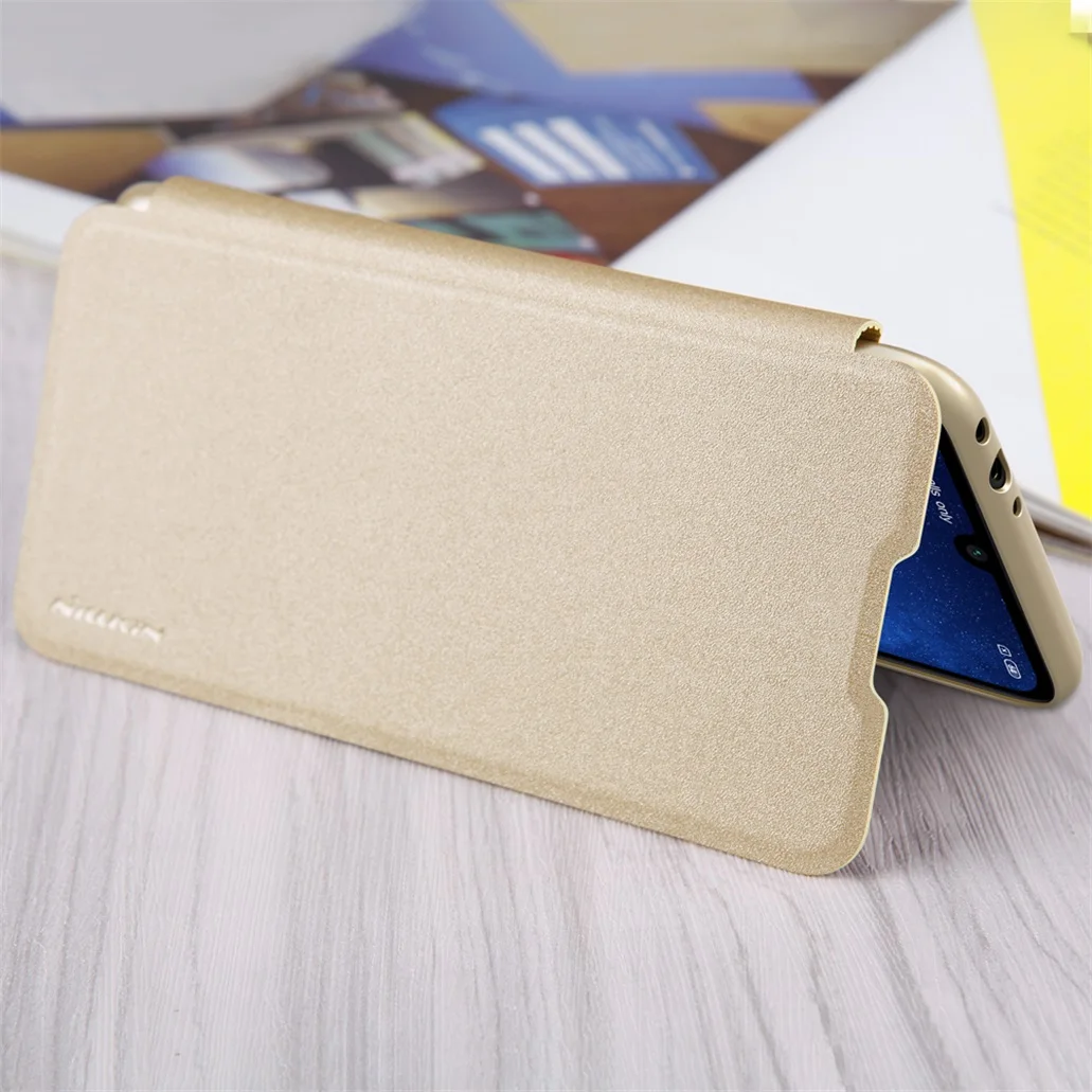 Для Xiaomi Redmi 7 5 6 6A флип кейс NILLKIN Sparkle Luxuly супер тонкий чехол из искусственной кожи