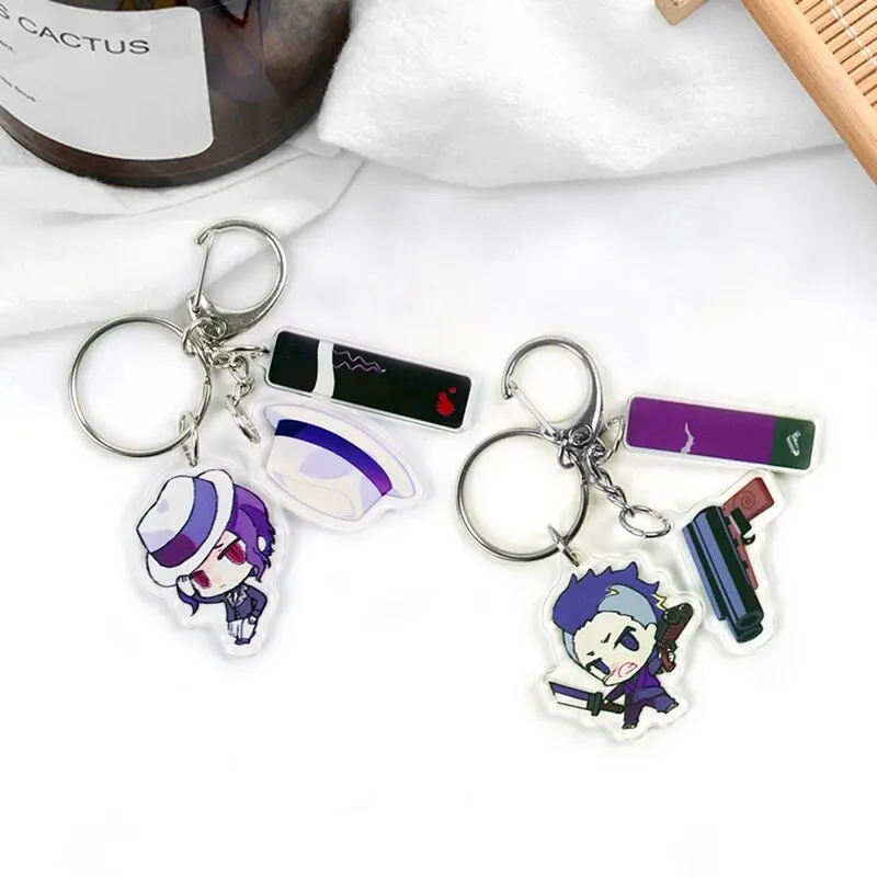 

Blade Of Ghost Katana Pendant Anime Figure Weapon Key Chains Kimetsu No Yaiba Keychain Tanjirou Sword Acrylic Keyring llavero