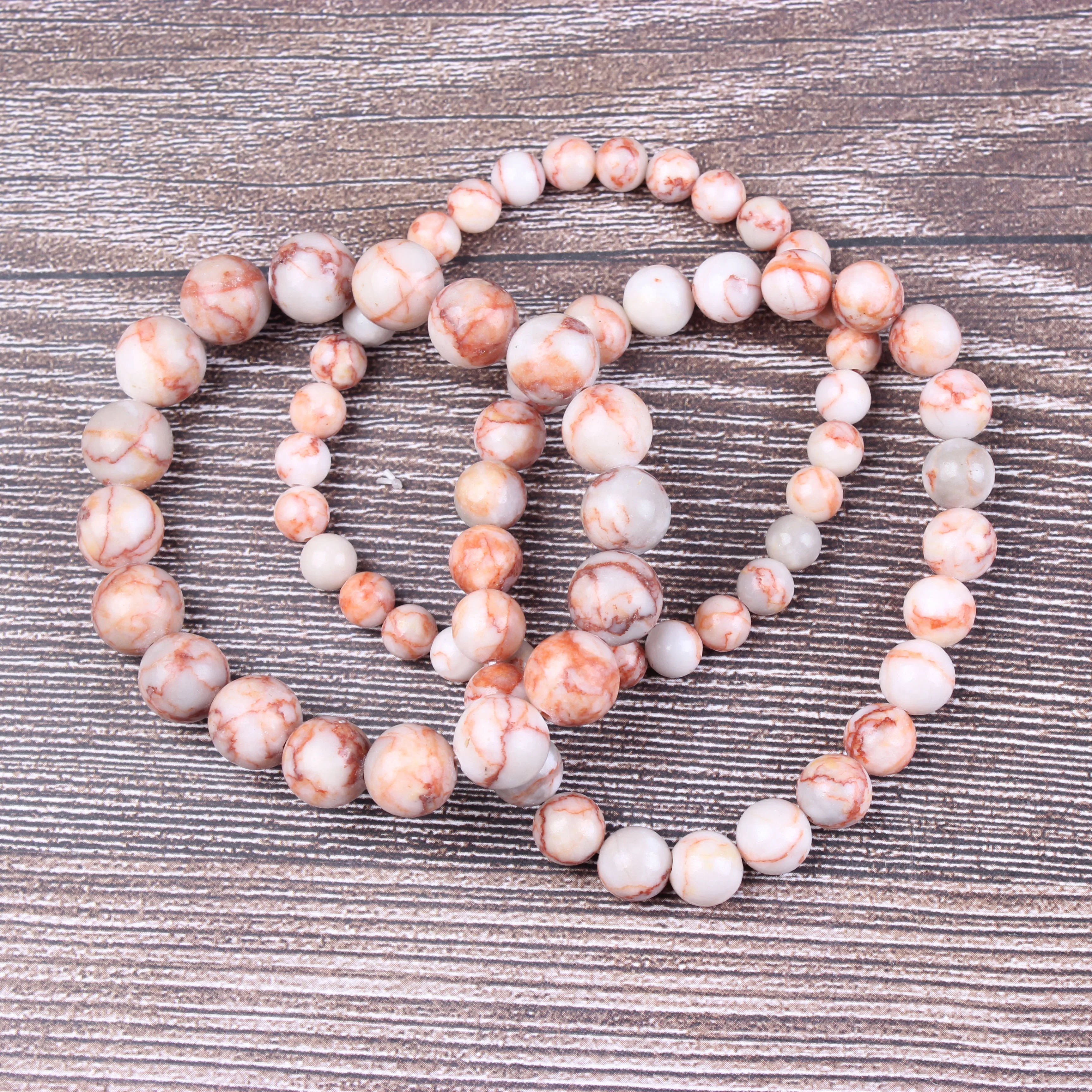 

Fashion jewelry 6 / 8 / 10mm miscellaneous stone bracelet natural jewelry beads are suitable for men's and women's accessories