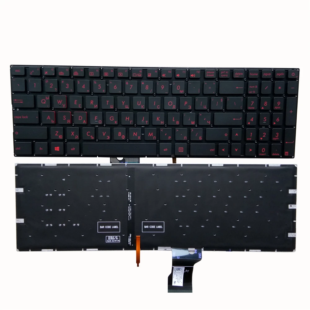 

Клавиатура для ноутбука Asus N541 N541L N541LA BG US, клавиатура с подсветкой, Черная