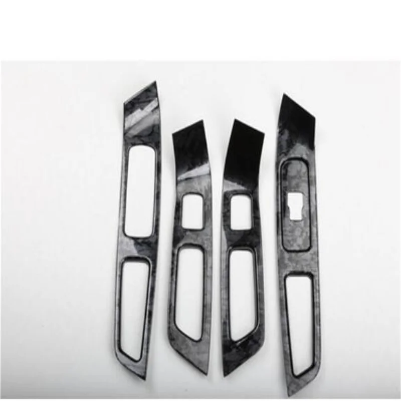 

Персиковое Дерево интерьер модифицированный электрический автомобиль окно рама 4 шт углеродное волокно наклейки для Volvo S60 2014-2018 в левый рул...