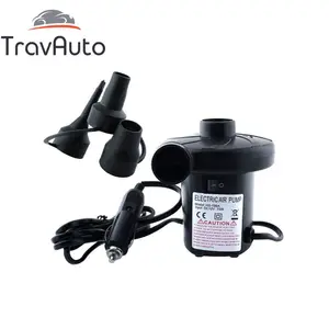 Электрический воздушный насос, 12 В, 4800 па, для матраса, бассейна, с 3 насадками