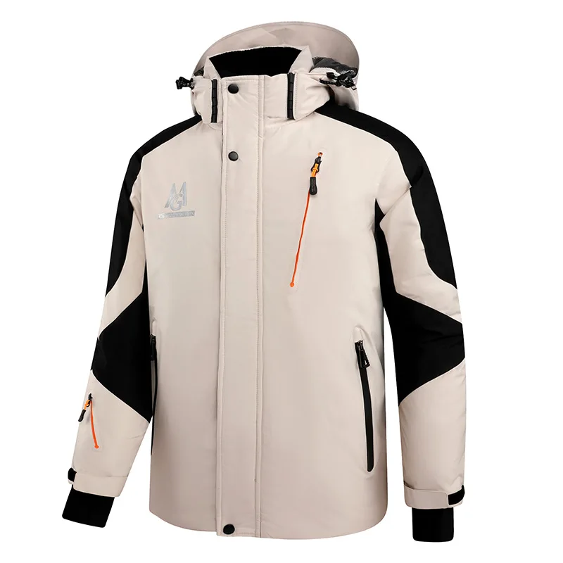 

2021 winter boys overcoat white duck coat khaki&black patchwork men parkas outdoor hooded down jacket
