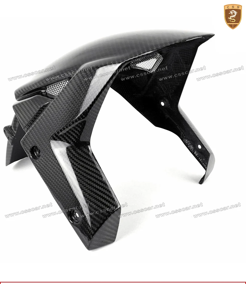 

CSSCAR Motorcycle Accessories for 2016-2021 KAWASAKI ZX10R Front Fender Black Full Carbon Fiber Mudguard Cover 2-040 K#1
