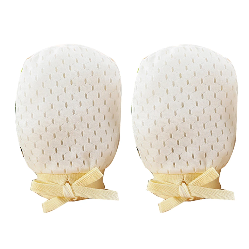 Варежки хлопковые для новорожденных регулируемые с защитой от царапин 1 пара |