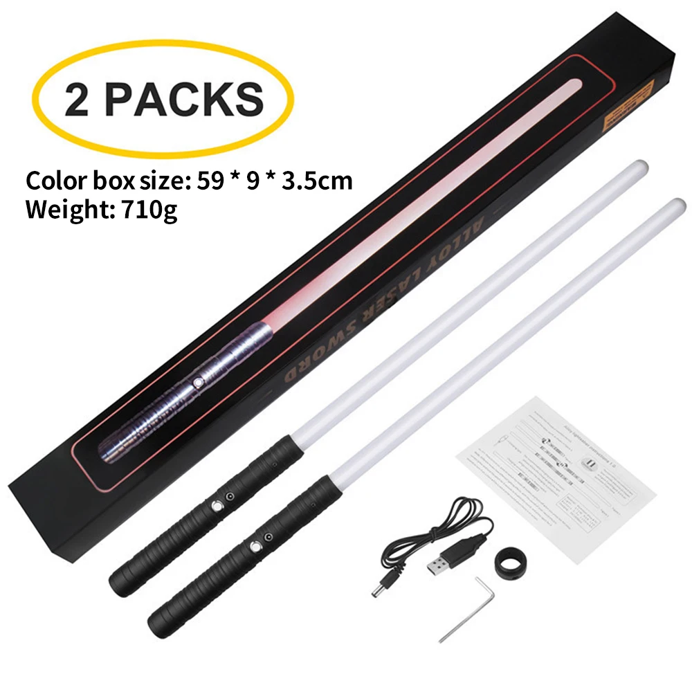 Металлический световой меч Звездные войны RGB 2-в-1 цветной лазерный меняющий свет