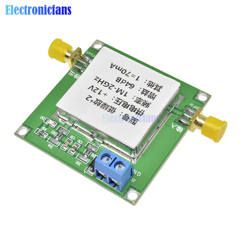 0 1 2GHz 64dB Gain широкополосный усилитель РЧ Board с низким уровнем шума LNA Module Low Noice 12V