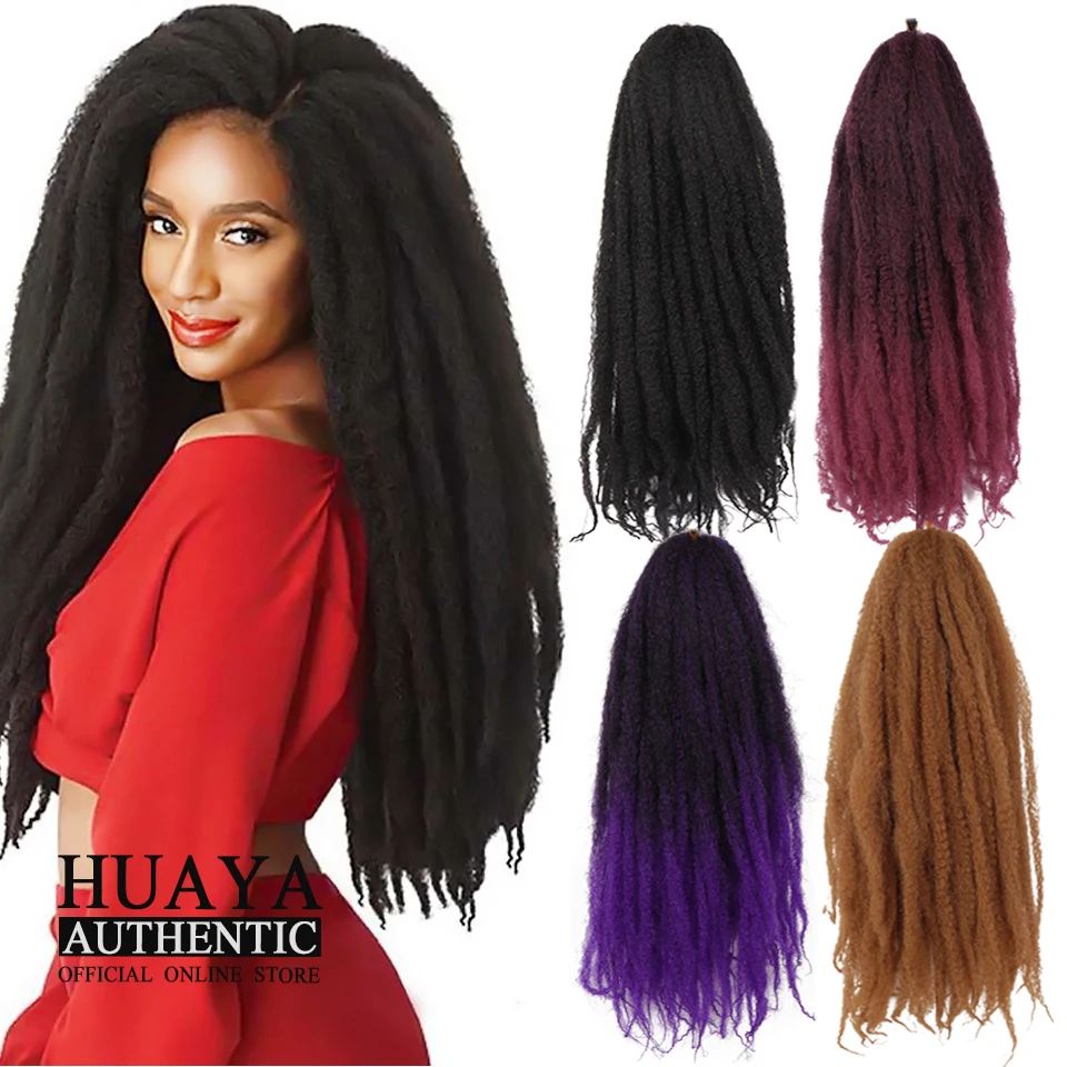 HUAYA Marley вязанные косички волосы Омбре афро кудрявые синтетические женские
