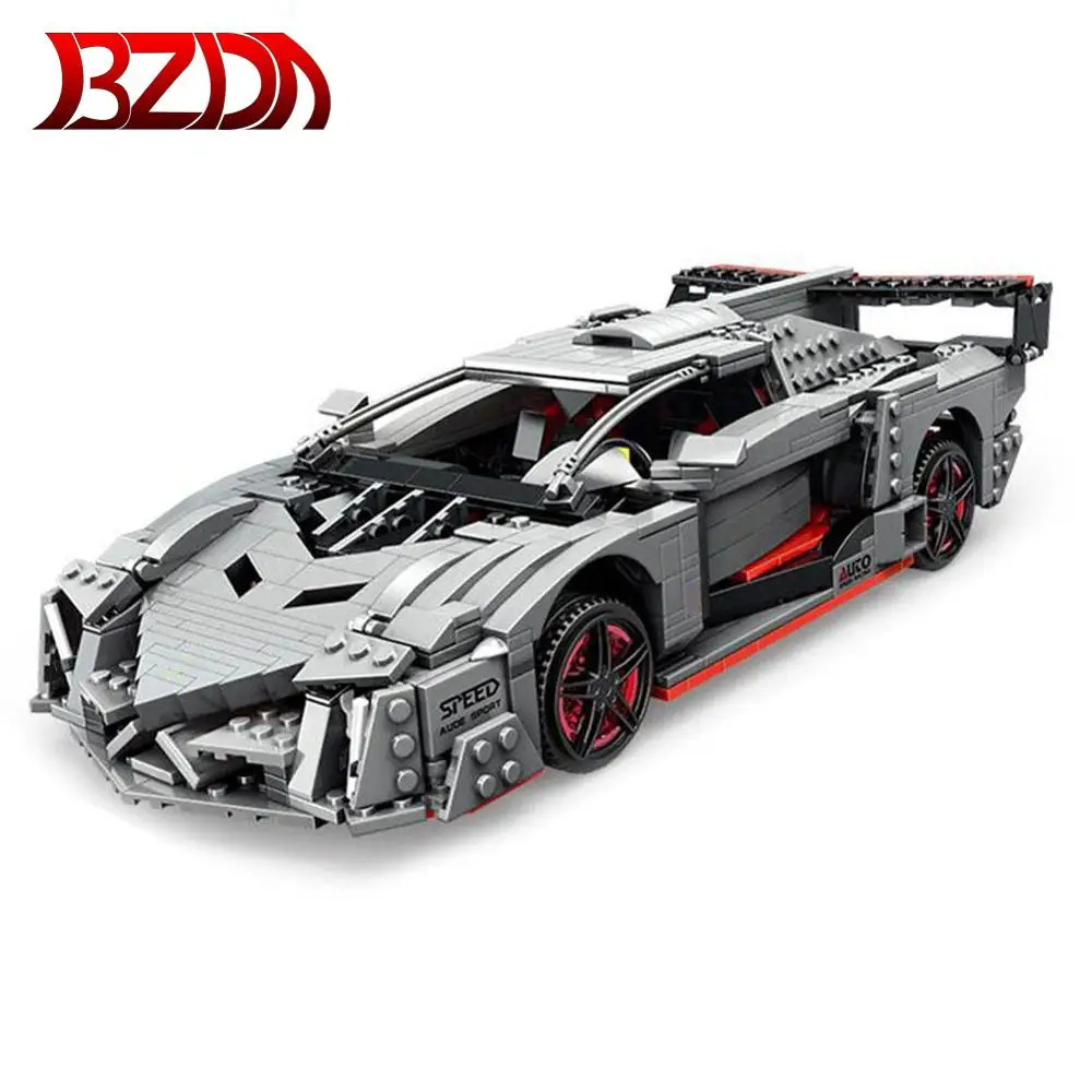 BZDA City Technic строительные блоки для автомобилей гоночный Lamborghini McLaren P1 Ford Mustang Hypercarv