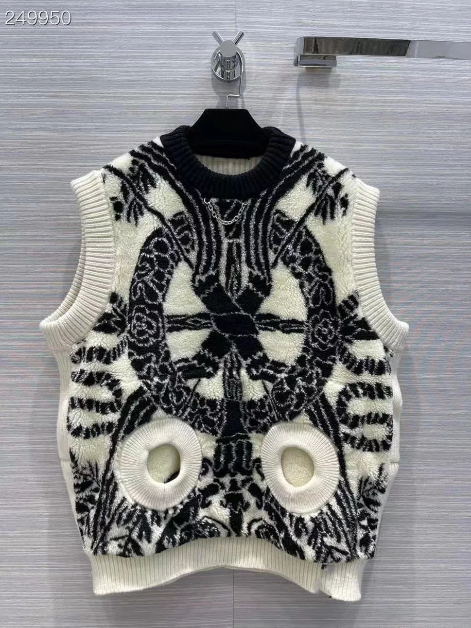 

Fyion High Quality Runway Design Vest Sweater Women 2021 Autumn Knitted Pullover Femme Hot Sale Sweater
