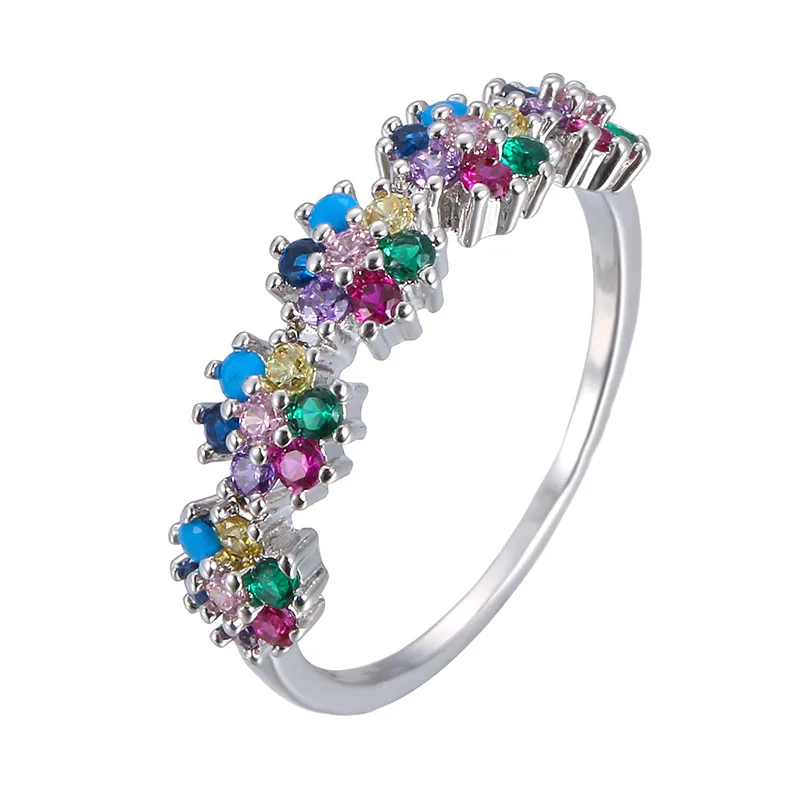 

Romantic Promise Ring 925 sterling silver Dazzling Pave AAAAA Cz Wedding Band rings for women Bridal Statement Jewelry Gift