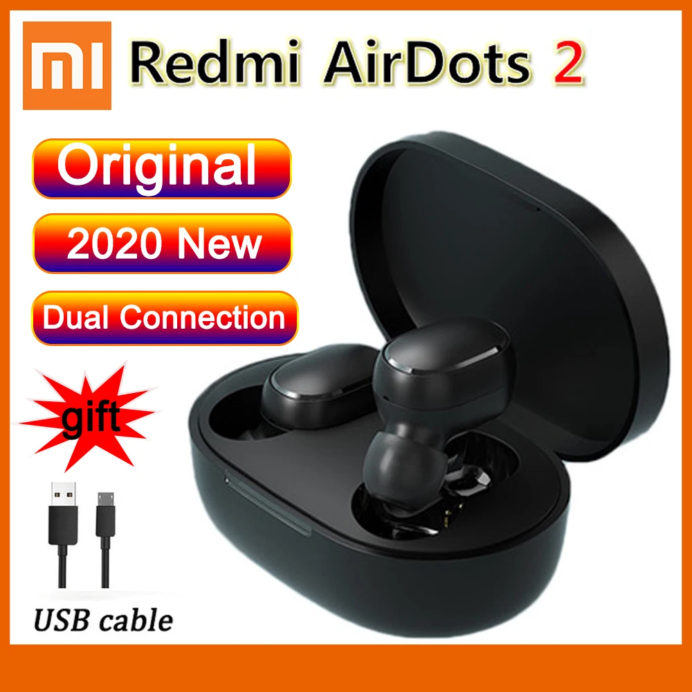 Наушники вкладыши Xiaomi Redmi AirDots 2 Беспроводные стереонаушники с поддержкой Bluetooth 5 0