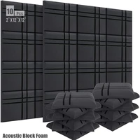 1020pcs cross block acoustic foam panels 12x12x2 sound absorption wall pad studio room soundproof foam sponge pad with tapes