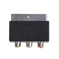 scart to 3 rca s video adapter composite rca phono adaptor converter av tv audio for video dvd recorder tv television projector
