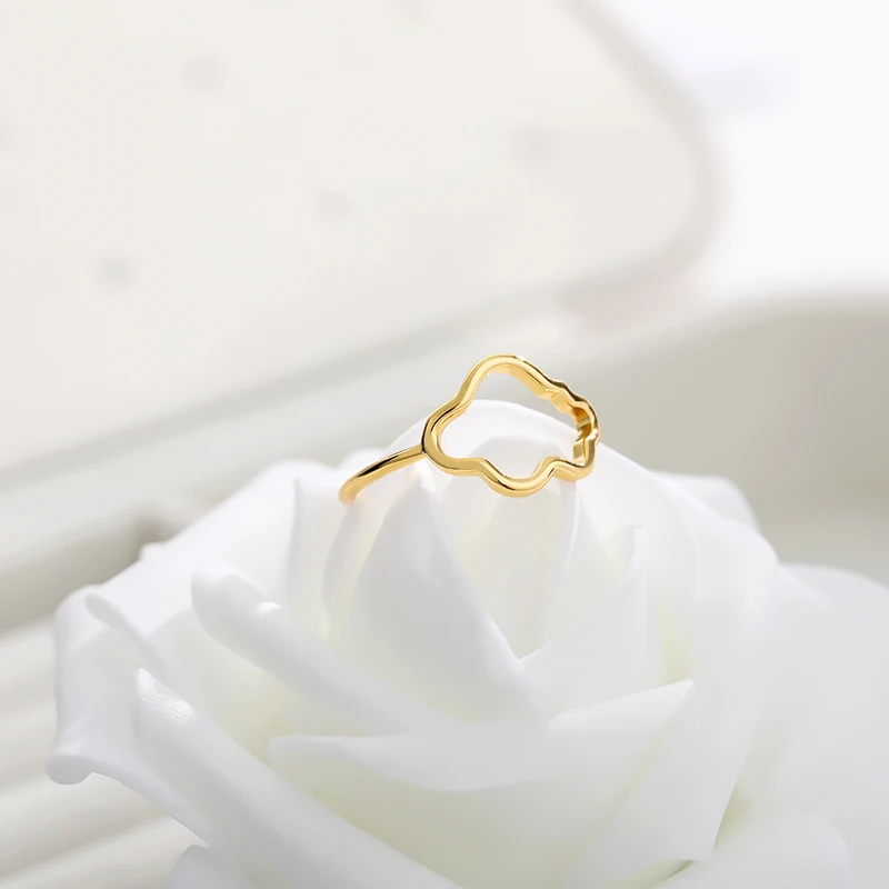 2019 индивидуальное кольцо с неравномерным узором Золотое из розового золота