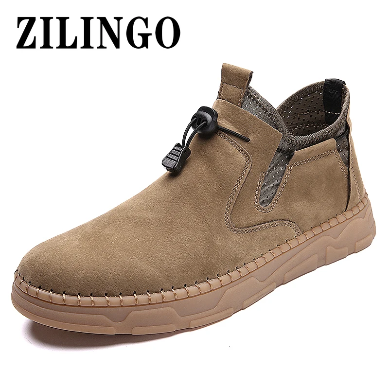 

New Men's Shoes Comfortable Casual Shoes Spring and Autumn Men Shoes Breathable Fashion Leather Shoes Lightweight Handmade Shoes