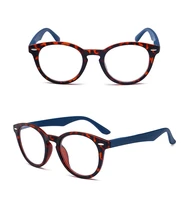 two pairsultralight reading glasses women men round retro leopard fashion full rim spring hinges anti blu 1 2 3 to 4