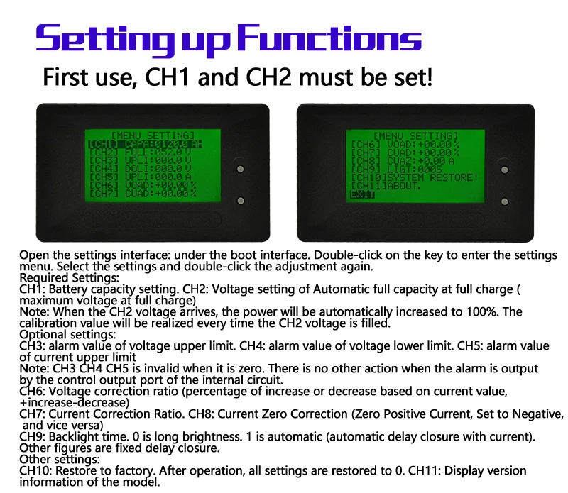 Кулометр постоянного тока монитор литиевой батареи 200 в А цифровой дисплей