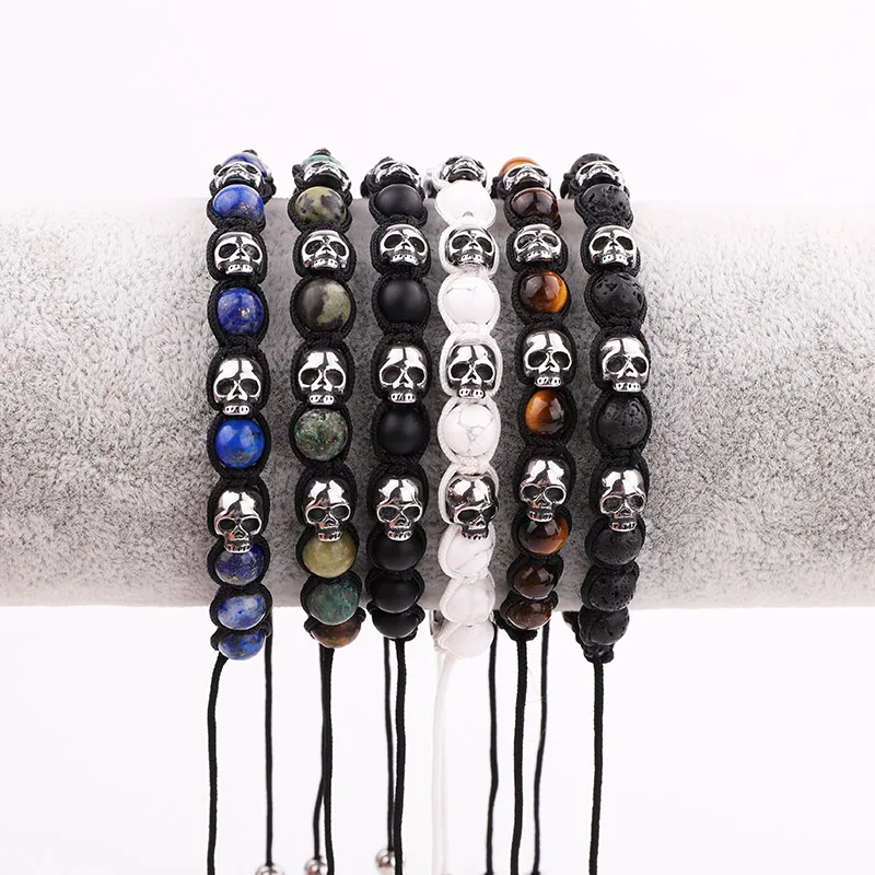 Новый дизайн мужской браслет мужские ювелирные изделия натуральный камень