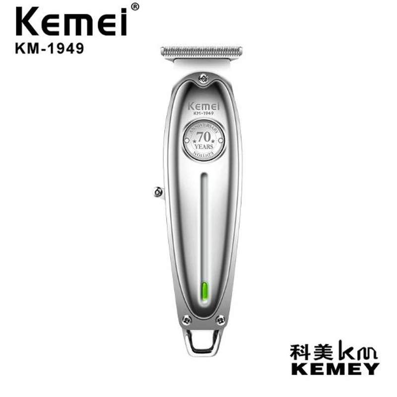 

Kemei KM-1949 Professional Hair Clipper All Metal Men Electric Cordless Hair Trimmer 0.1mm T Blade Finish Haircut barber Machine