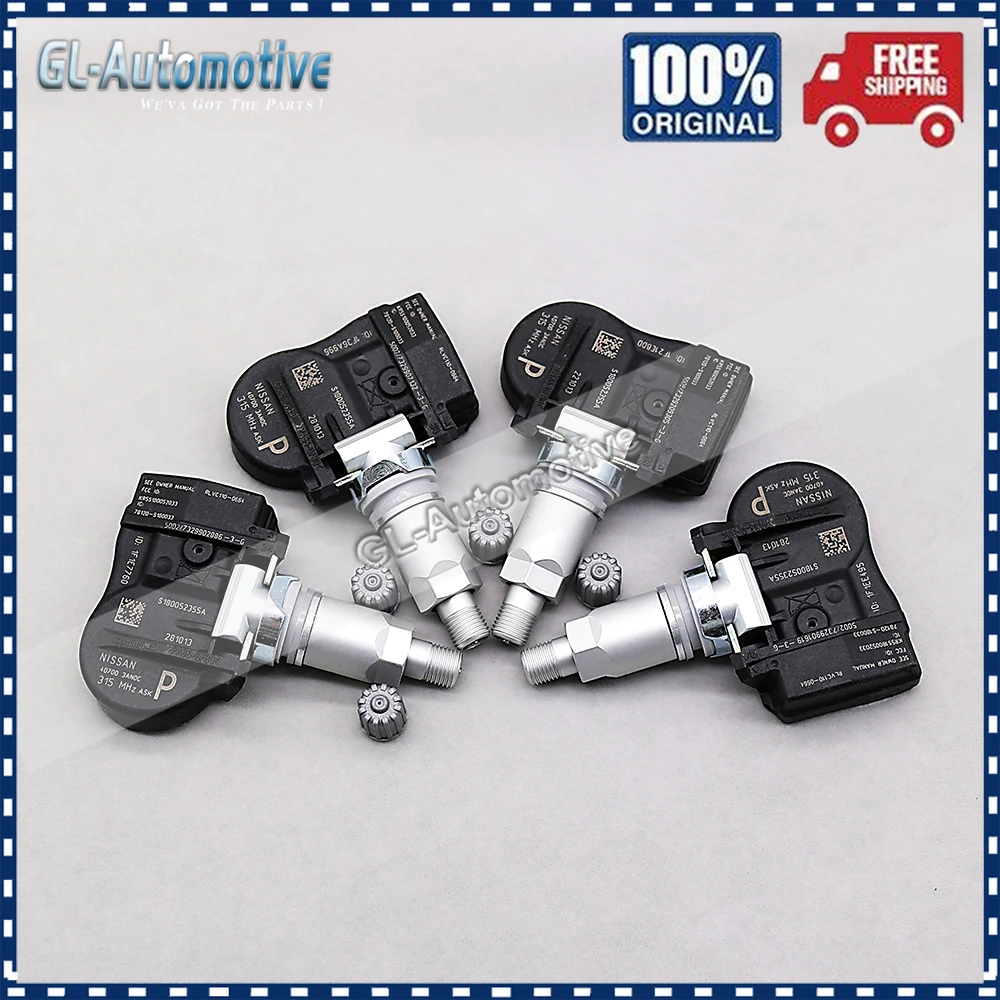 Набор (4) датчика давления в шинах TPMS 40700-3AN0C для Nissan Frontier Maxima NV200 Sentra Versa 40700-3AR1A