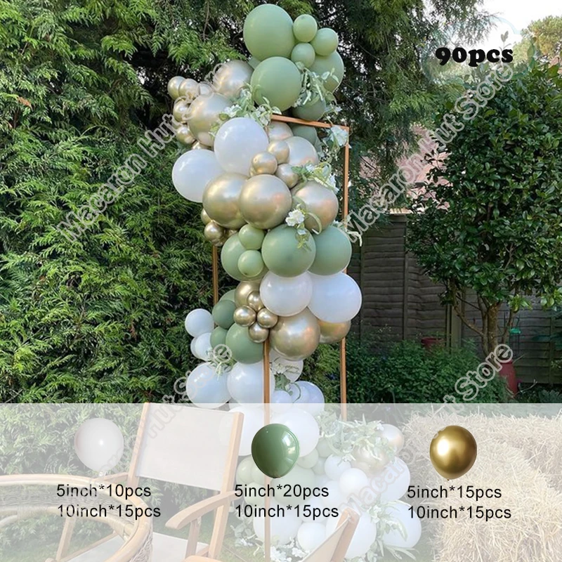 

Гирлянда из латекса в виде зеленого воздушного шара с авокадо, 90 шт.