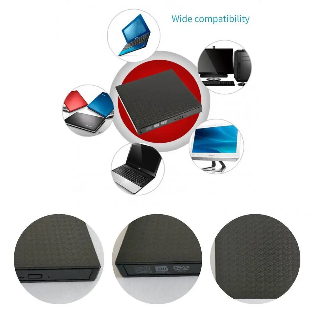 

Компактный отличный внешний оптический привод USB 3,0, привод для записи DVD с кардридером, высокоскоростной DVD-рекордер для рабочего стола