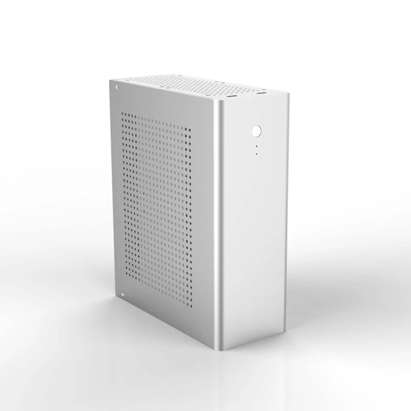 Чехол для компьютера Tower PC Gamer Mini ITX безопасный шкаф HTPC Чехол настольный игровой алюминиевый тонкий корпус поддерживает GPU нож карты