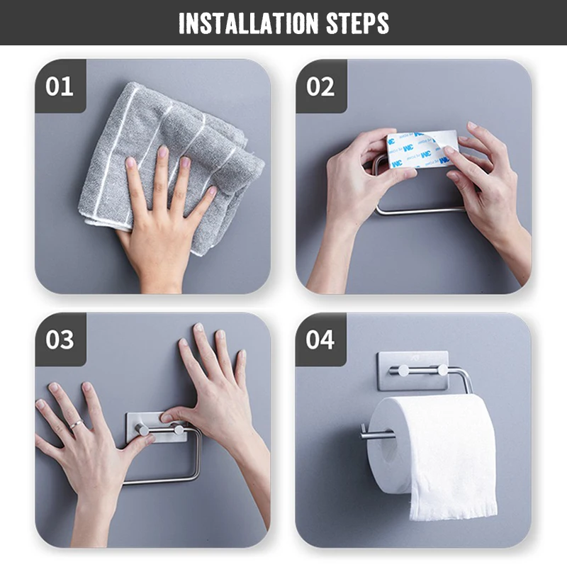 Настенная самоклеящаяся вешалка для полотенец из нержавеющей стали|Держатели