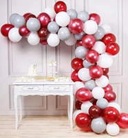 wine red balloon white gray latex air balloons pack for baby shower birthday party decor suppies